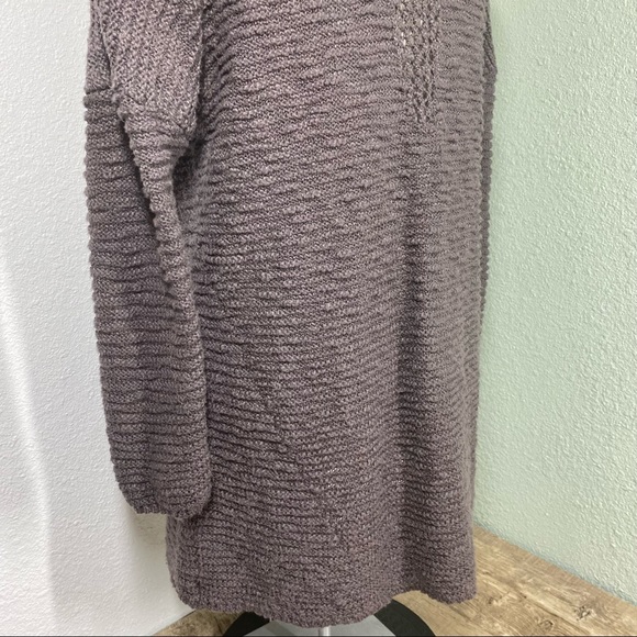 Prana textured knitted Cardigan sweater Eggplant color - Picture 12 of 15
